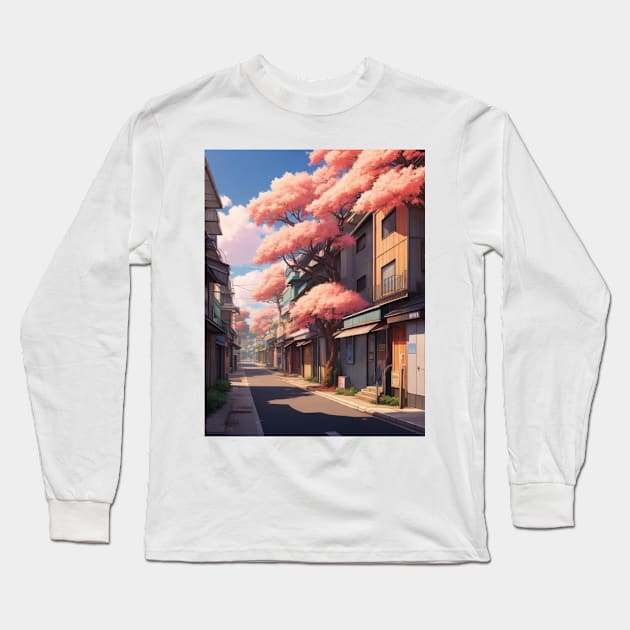 beautiful street Long Sleeve T-Shirt by MeriemBz